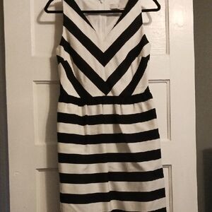 Black and White Striped Dress